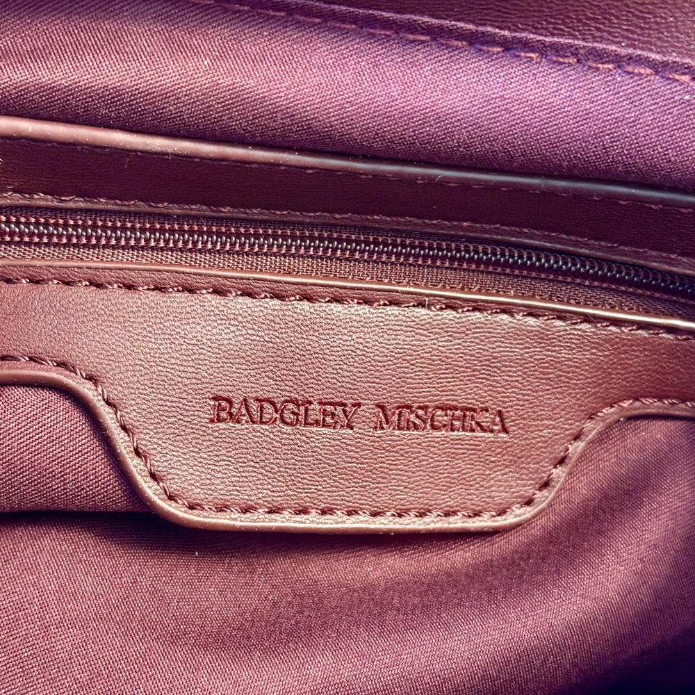 BADGLEY MISCHKA Maroon Quilted Crossbody Bag - Picture 15 of 16